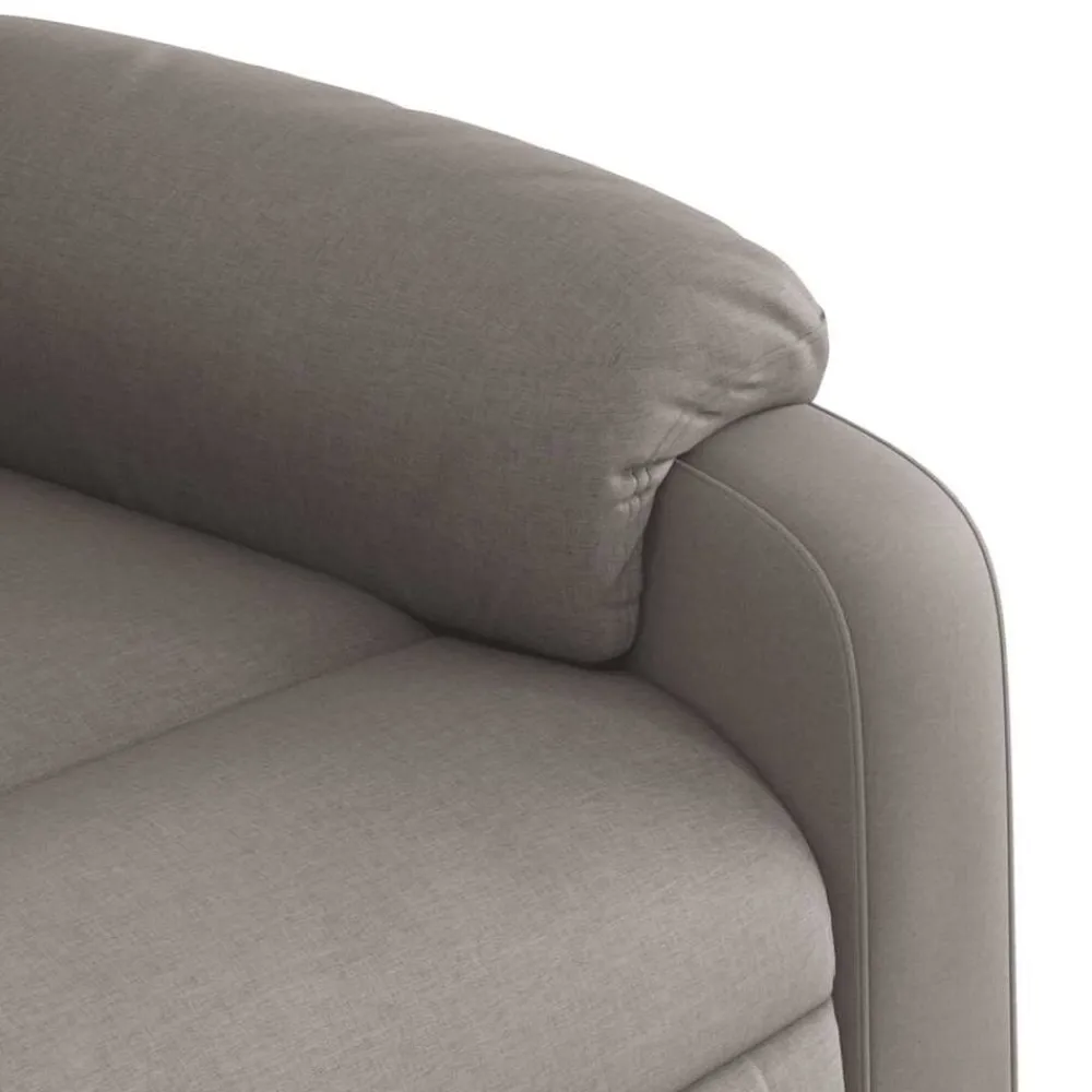 vidaXL Sillón reclinable de masaje eléctrico tela gris taupe Taupé Best