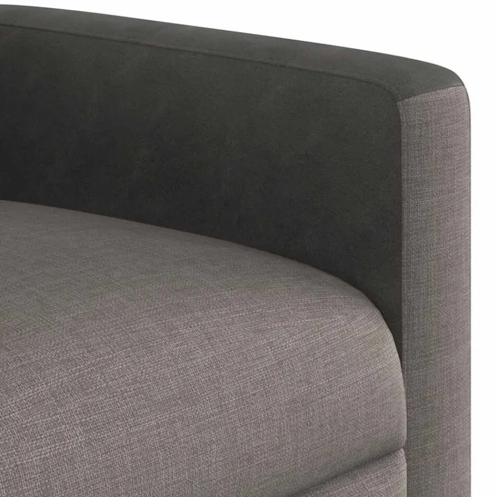vidaXL Sillas-Sillón reclinable de masaje eléctrico tela gris taupe