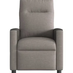 vidaXL Sillas-Sillón reclinable de masaje eléctrico tela gris taupe