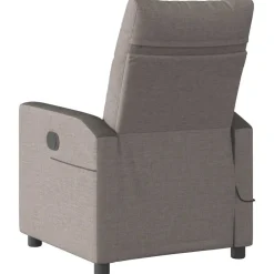 vidaXL Sillas-Sillón reclinable de masaje eléctrico tela gris taupe