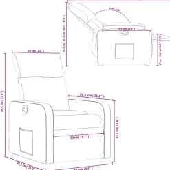 vidaXL Sillón reclinable de tela rojo tinto Rojo vino tinto Discount