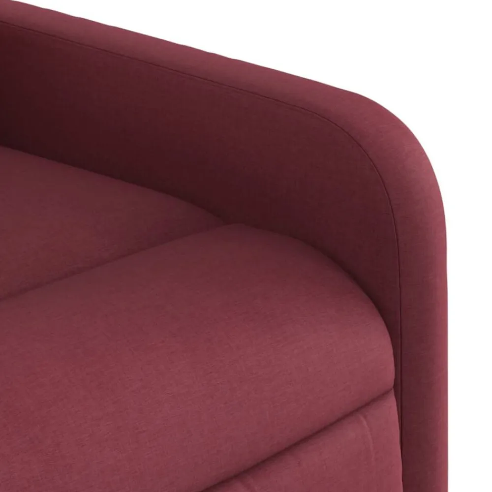 vidaXL Sillón reclinable de tela rojo tinto Rojo vino tinto Discount