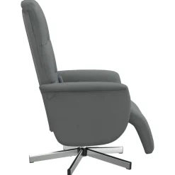 vidaXL Sillas-Sillón reclinable de masaje con reposapiés tela