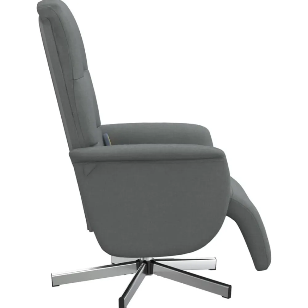 vidaXL Sillas-Sillón reclinable de masaje con reposapiés tela