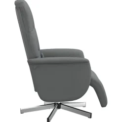 vidaXL Sillas-Sillón reclinable de masaje con reposapiés tela