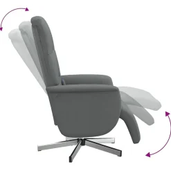 vidaXL Sillas-Sillón reclinable de masaje con reposapiés tela
