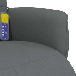 vidaXL Sillas-Sillón reclinable de masaje con reposapiés tela