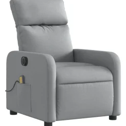 vidaXL Sillas-Sillón reclinable de masaje eléctrico tela