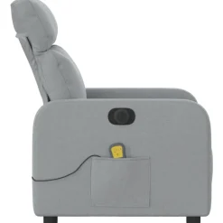 vidaXL Sillas-Sillón reclinable de masaje eléctrico tela