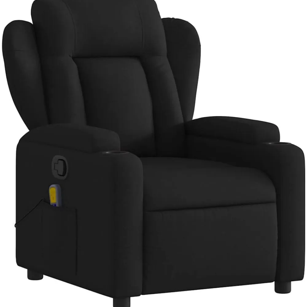 vidaXL Sillas-Sillón reclinable de masaje de tela