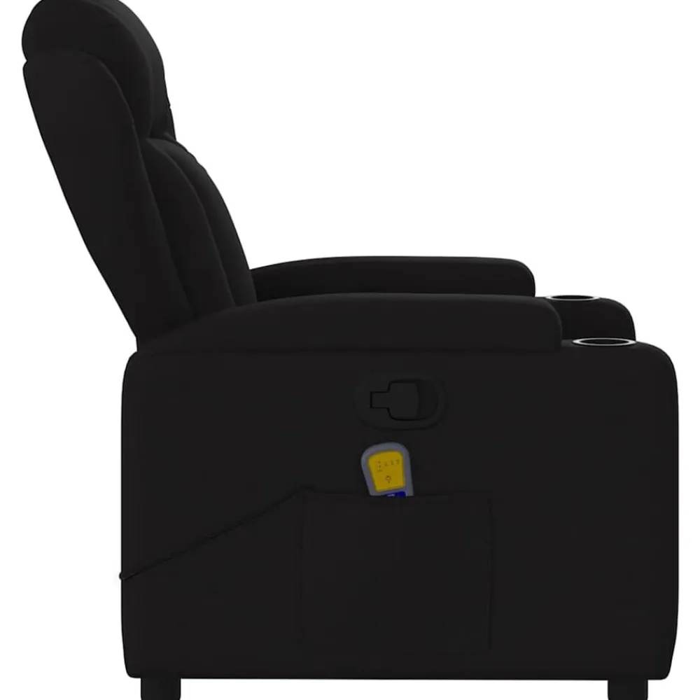 vidaXL Sillas-Sillón reclinable de masaje de tela