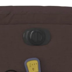 vidaXL Sillón reclinable de masaje eléctrico tela marrón oscuro Marrón oscuro