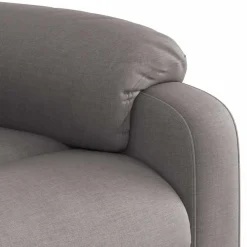 vidaXL Sillas-Sillón reclinable de masaje eléctrico tela gris taupe