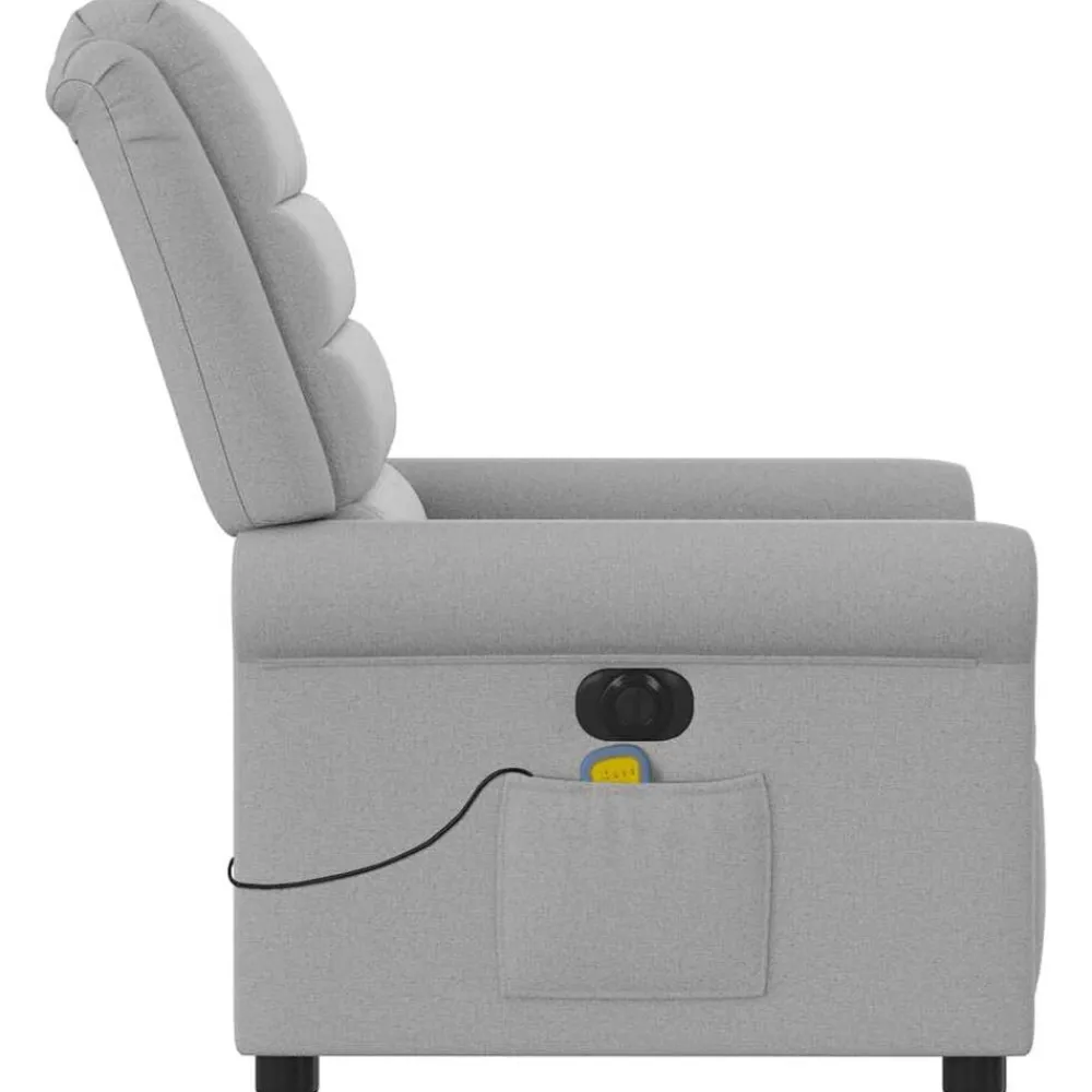 vidaXL Sillas-Sillón reclinable de masaje eléctrico tela