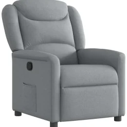vidaXL Sillón reclinable de tela Gris claro