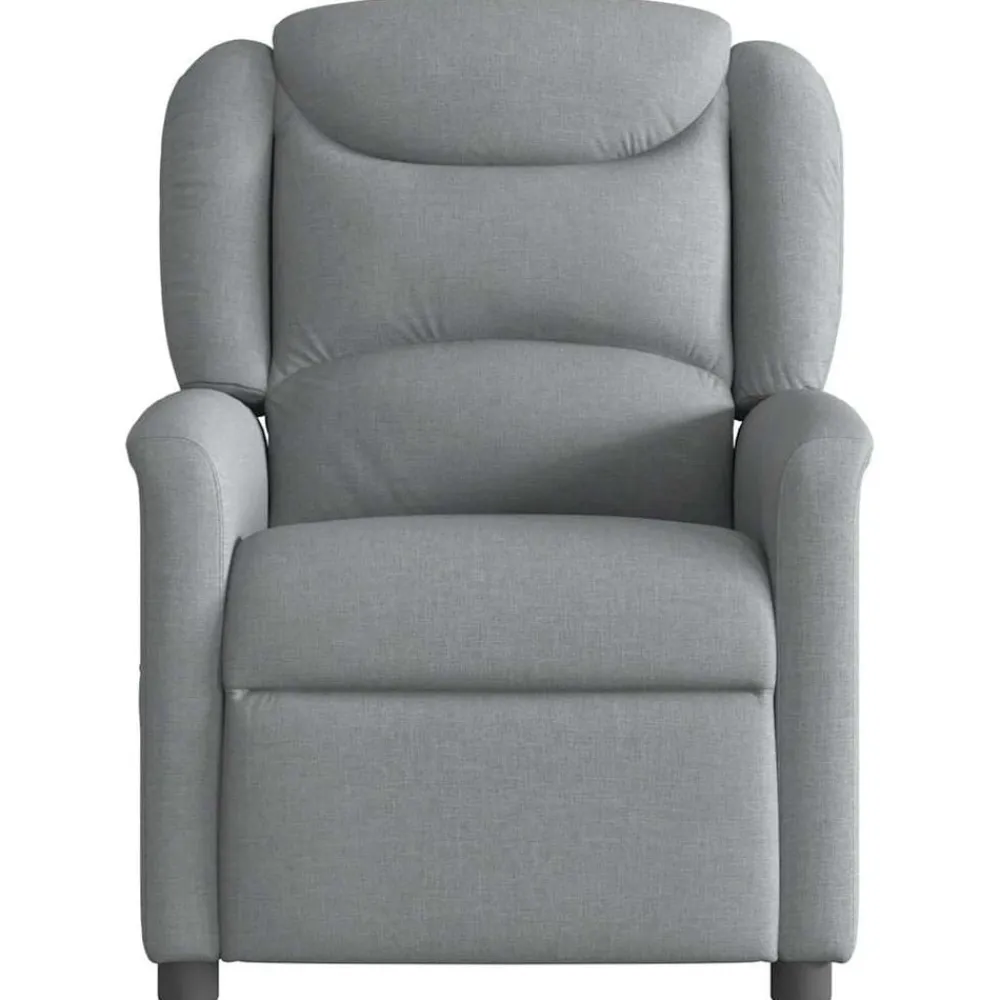 vidaXL Sillón reclinable de tela Gris claro