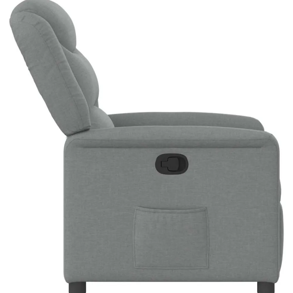 vidaXL Sillón reclinable de tela Gris claro