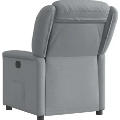 vidaXL Sillón reclinable de tela Gris claro