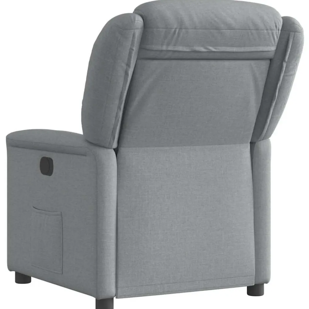 vidaXL Sillón reclinable de tela Gris claro