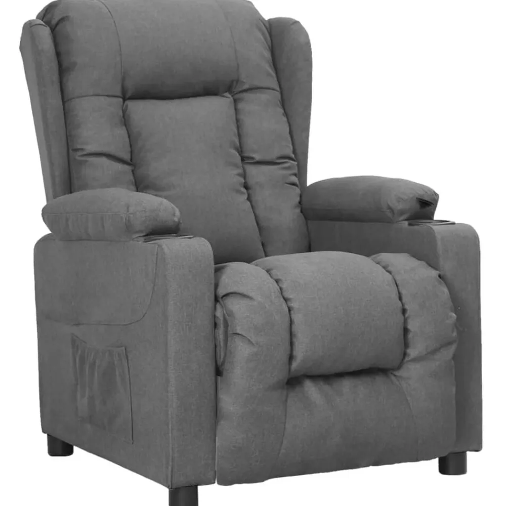 vidaXL Sillón reclinable de tela Gris claro Online