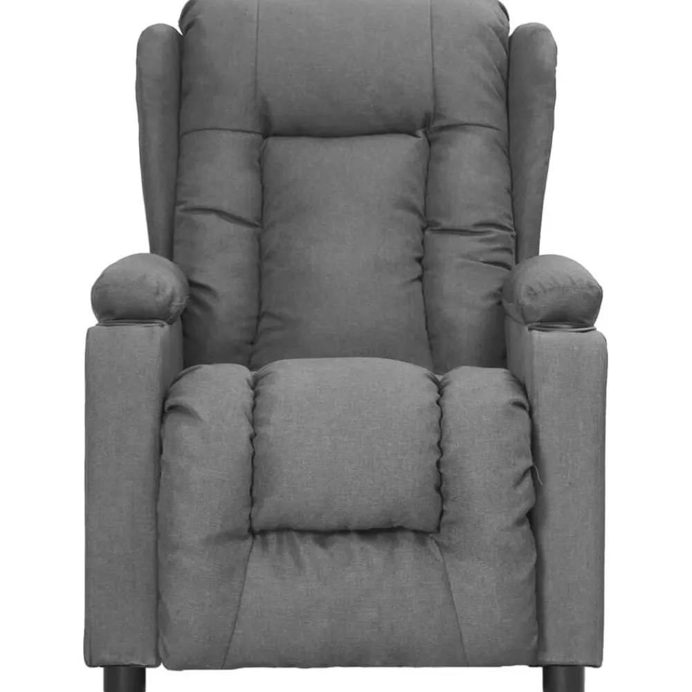 vidaXL Sillón reclinable de tela Gris claro Online