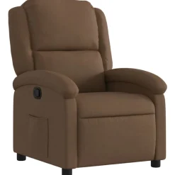 vidaXL Sillón reclinable de tela marrón Marrón Sale