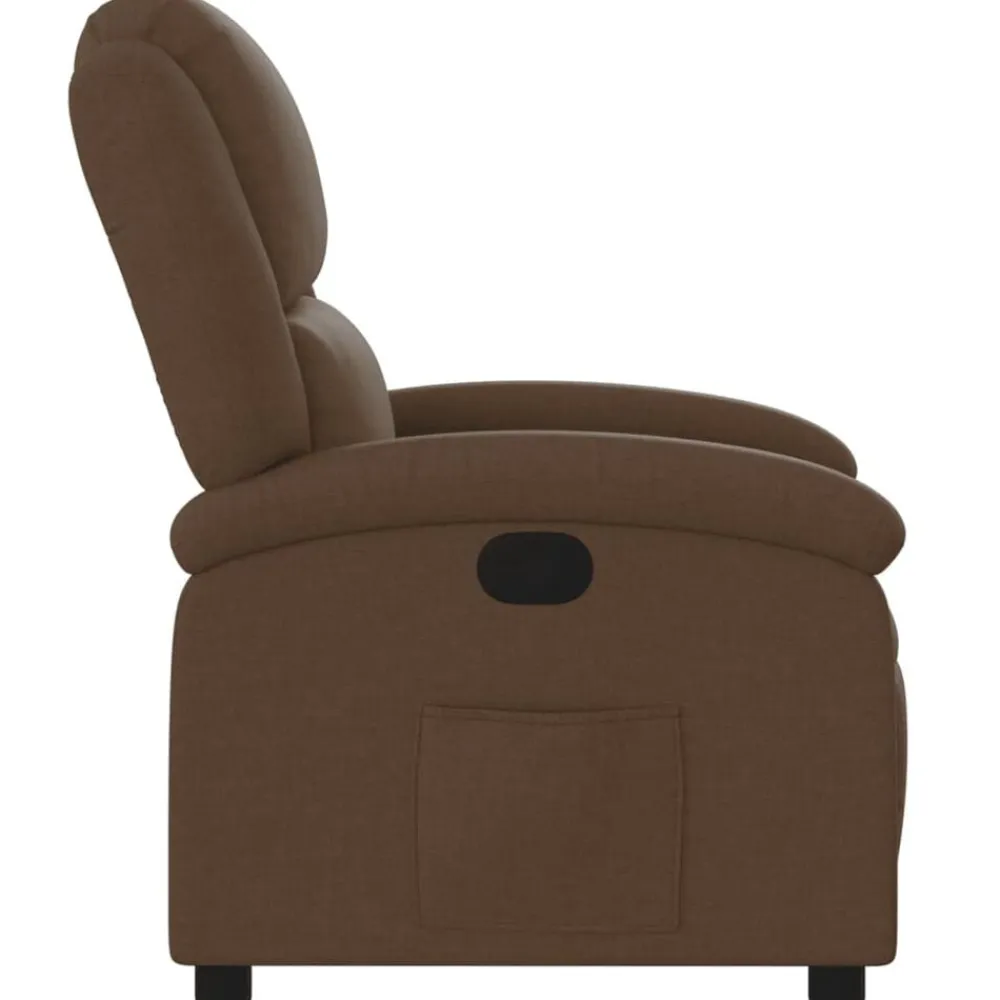 vidaXL Sillón reclinable de tela marrón Marrón Sale