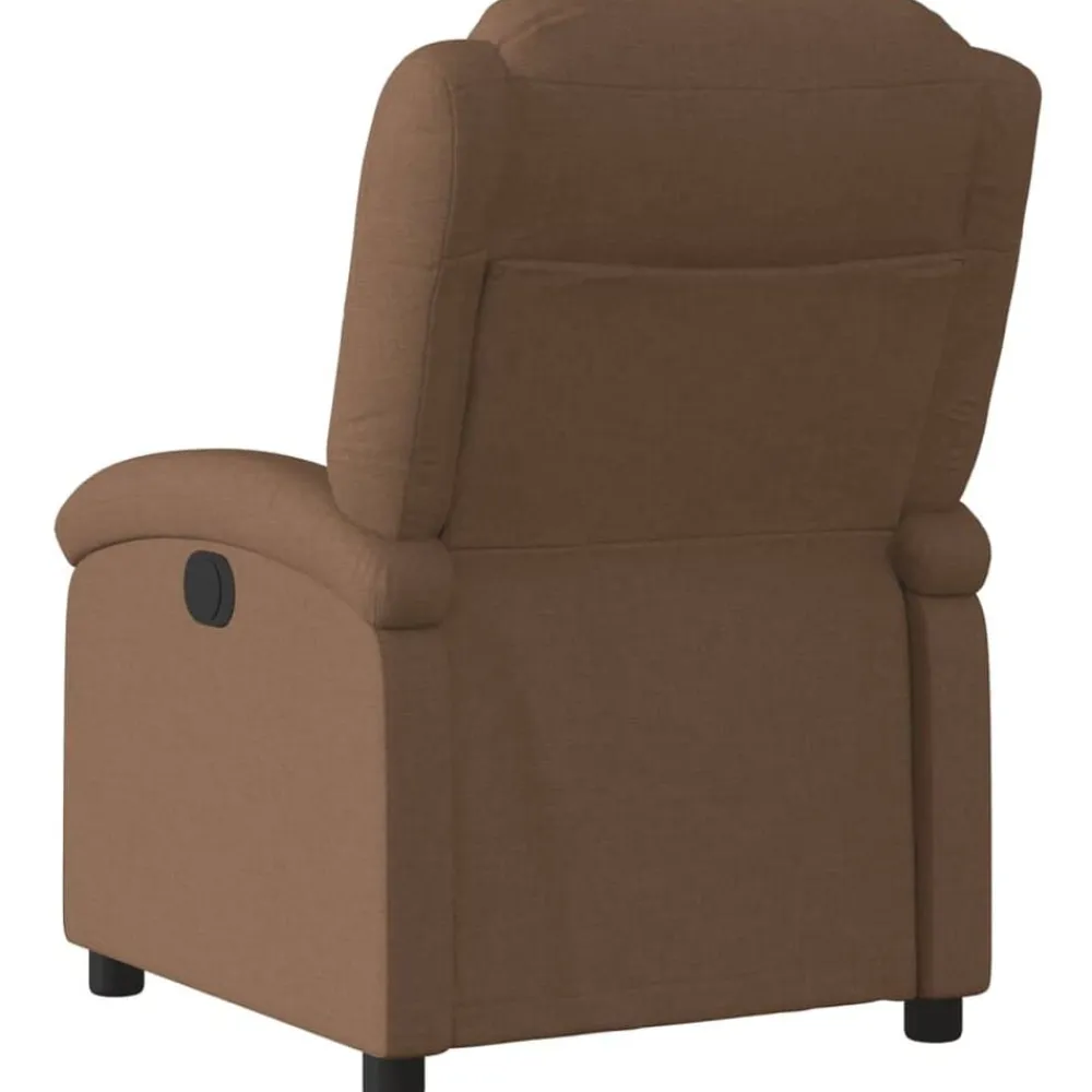 vidaXL Sillón reclinable de tela marrón Marrón Sale