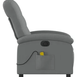 vidaXL Sillas-Sillón reclinable de masaje eléctrico tela