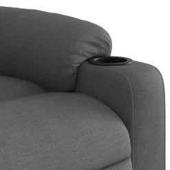 vidaXL Sillón reclinable de masaje eléctrico tela Gris oscuro Online