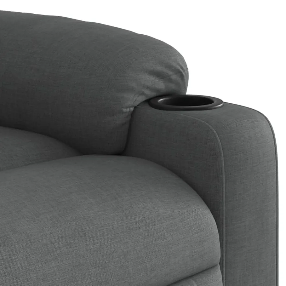 vidaXL Sillón reclinable de masaje eléctrico tela Gris oscuro Online