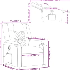 vidaXL Sillón reclinable de masaje eléctrico tela Gris oscuro Online
