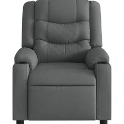 vidaXL Sillón reclinable de masaje eléctrico tela Gris oscuro Online