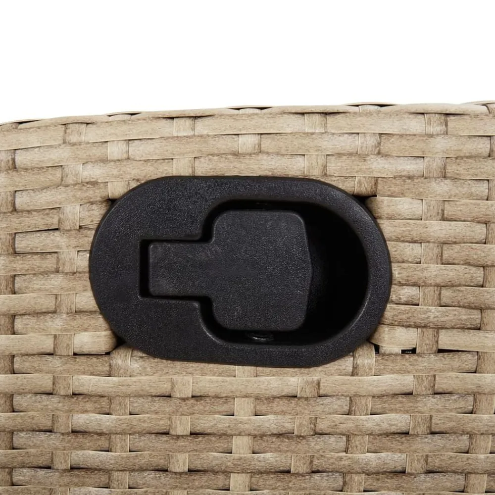 vidaXL Muebles De Jardín-Sillón reclinable de jardín con cojines ratán sintético beige