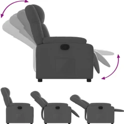 vidaXL Sillas-Sillón reclinable de tela