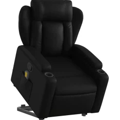 vidaXL Sillas-Sillón reclinable de masaje de pie cuero artificial