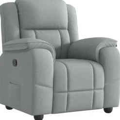 vidaXL Sillón reclinable de tela Gris claro Best