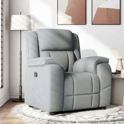 vidaXL Sillón reclinable de tela Gris claro Best