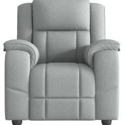 vidaXL Sillón reclinable de tela Gris claro Best