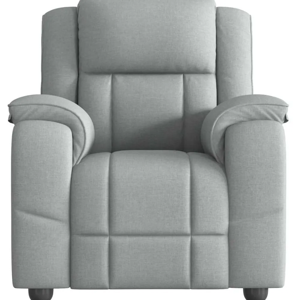vidaXL Sillón reclinable de tela Gris claro Best