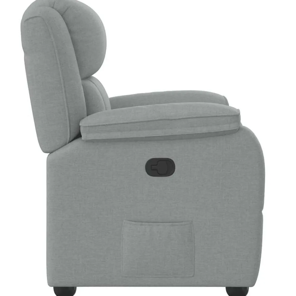 vidaXL Sillón reclinable de tela Gris claro Best