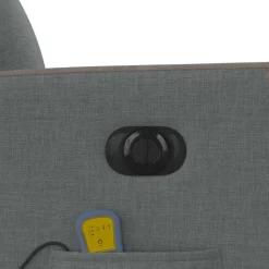 vidaXL Sillón reclinable de masaje eléctrico tela Gris oscuro Discount