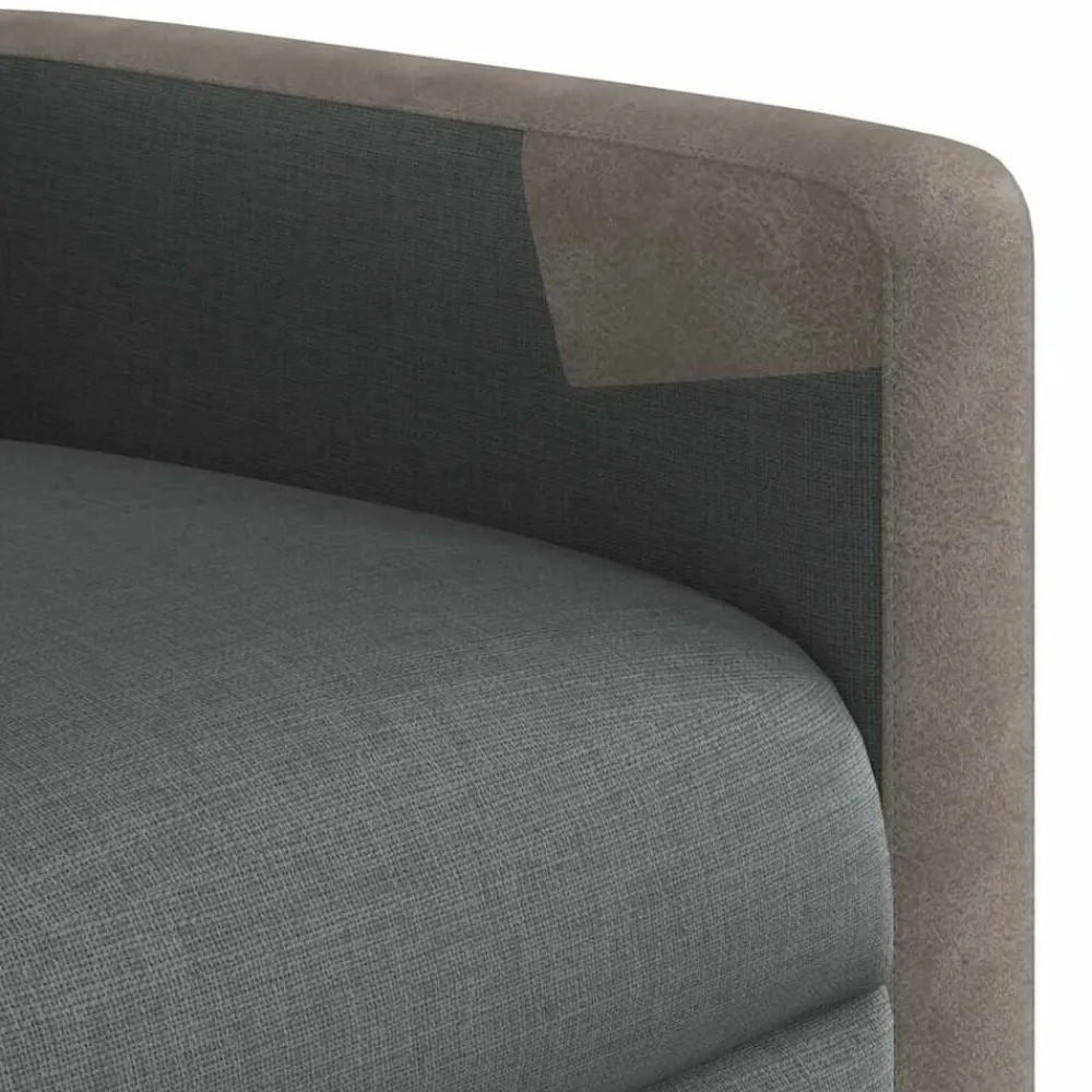 vidaXL Sillón reclinable de masaje eléctrico tela Gris oscuro Discount