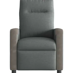 vidaXL Sillón reclinable de masaje eléctrico tela Gris oscuro Discount