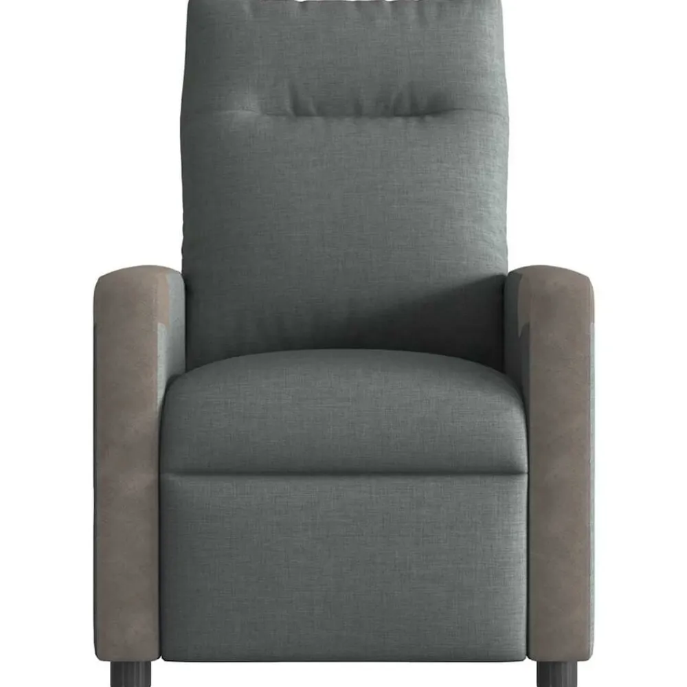vidaXL Sillón reclinable de masaje eléctrico tela Gris oscuro Discount