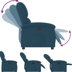 vidaXL Sillas-Sillón reclinable de terciopelo