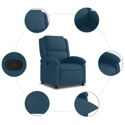vidaXL Sillas-Sillón reclinable de terciopelo