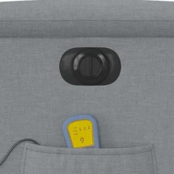 vidaXL Sillón reclinable de masaje eléctrico tela Gris claro Discount