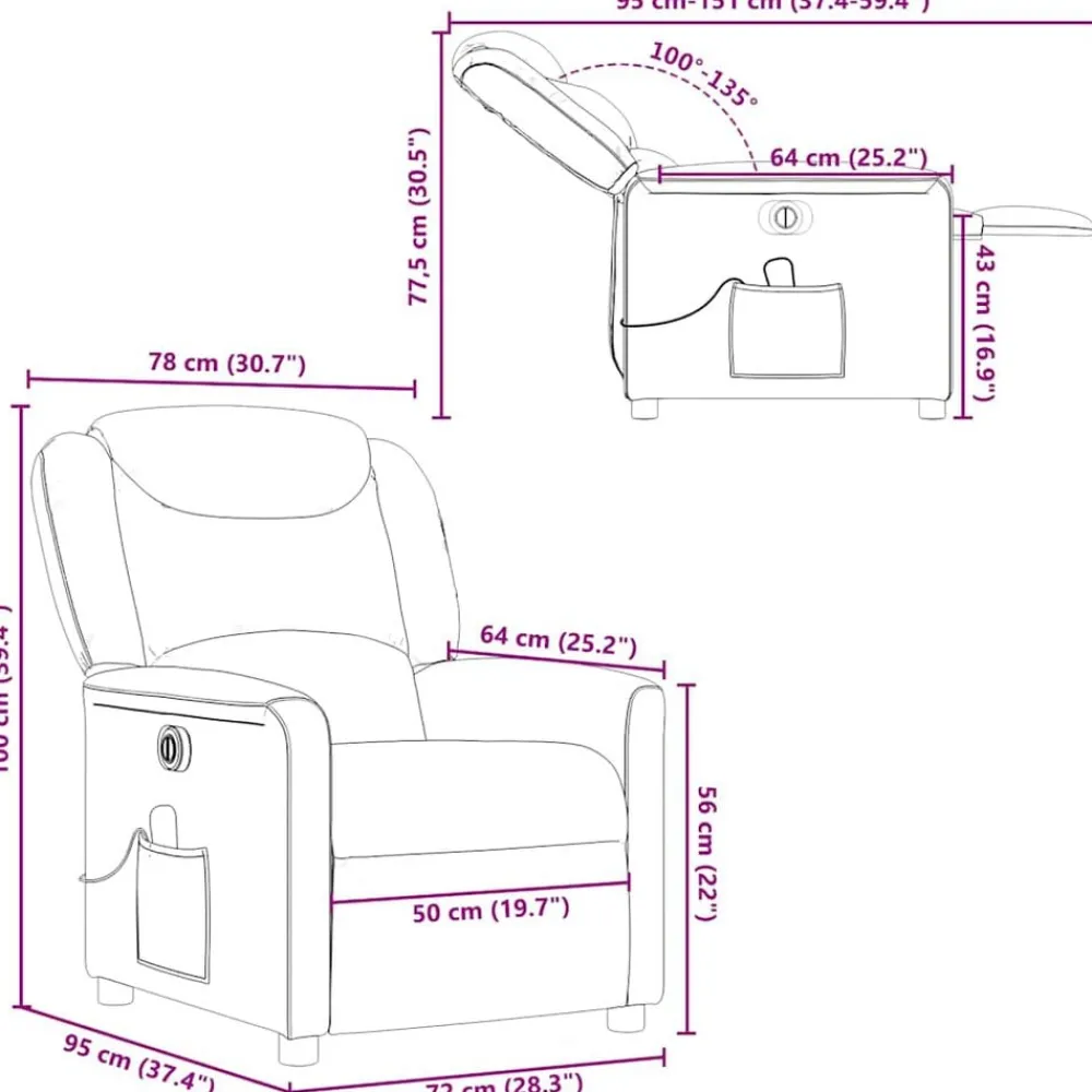vidaXL Sillón reclinable de masaje eléctrico tela Gris claro Discount
