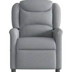 vidaXL Sillón reclinable de masaje eléctrico tela Gris claro Discount